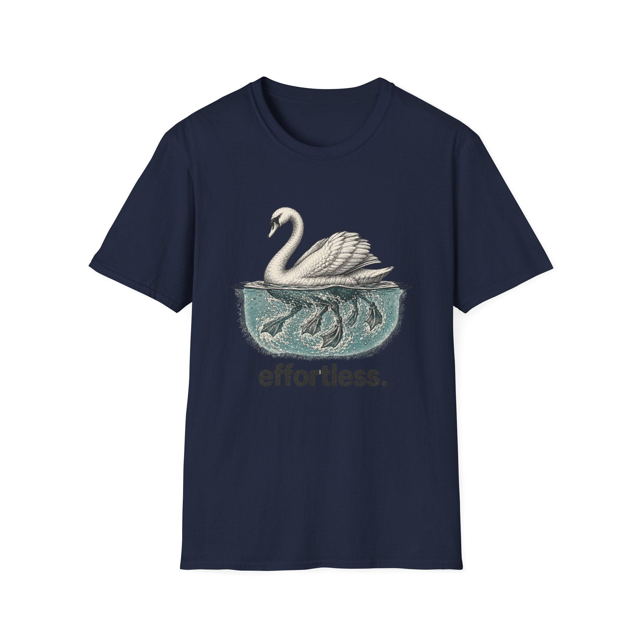 Swan "Effortless" T-Shirt — Serene Swan Graphic Tee