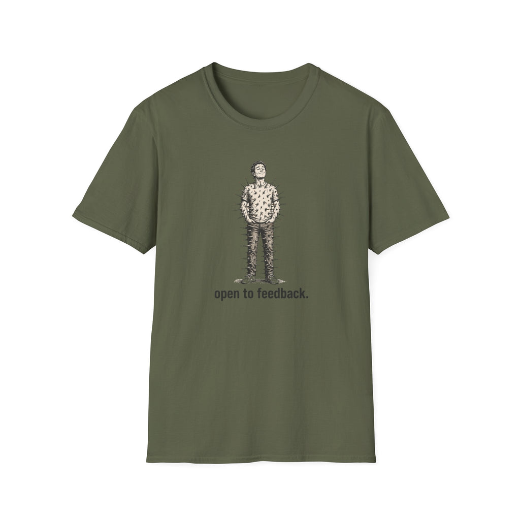“Open to Feedback” Cactus-Person Graphic Tee