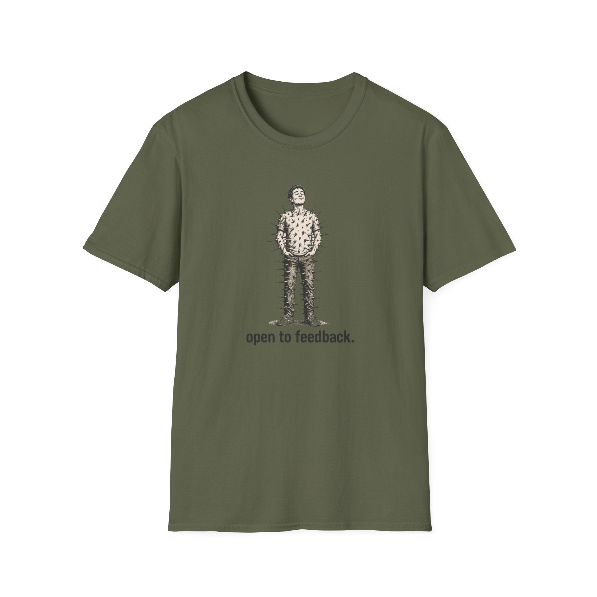 “Open to Feedback” Cactus-Person Graphic Tee