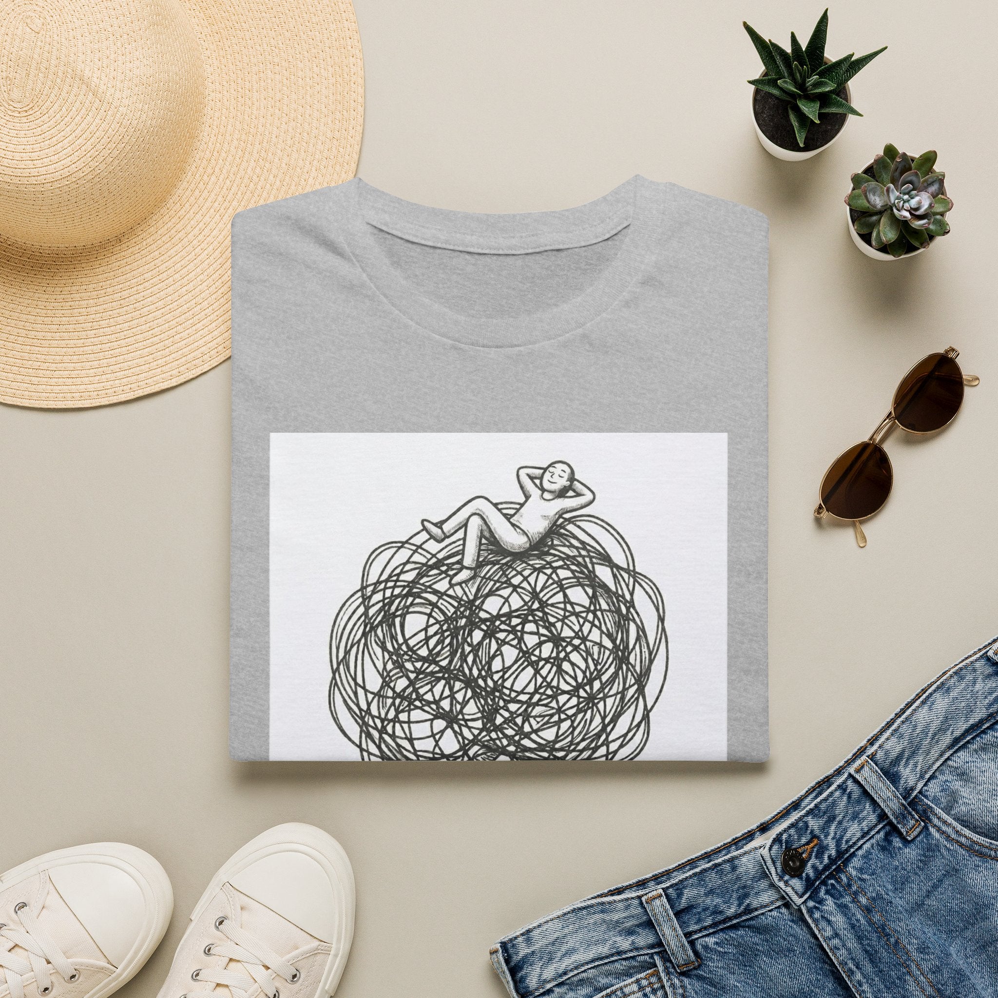 'On It.' Relaxed Scribble Graphic Tee