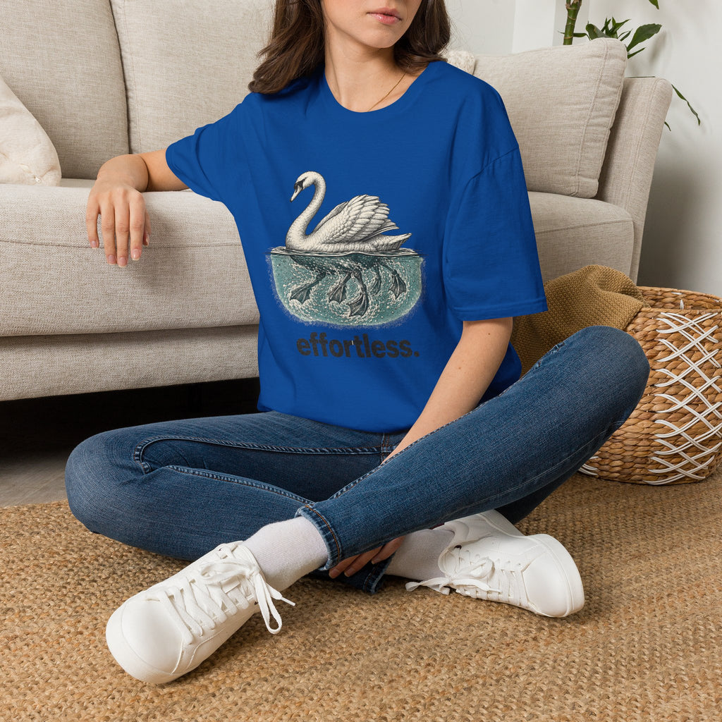 Swan "Effortless" T-Shirt — Serene Swan Graphic Tee