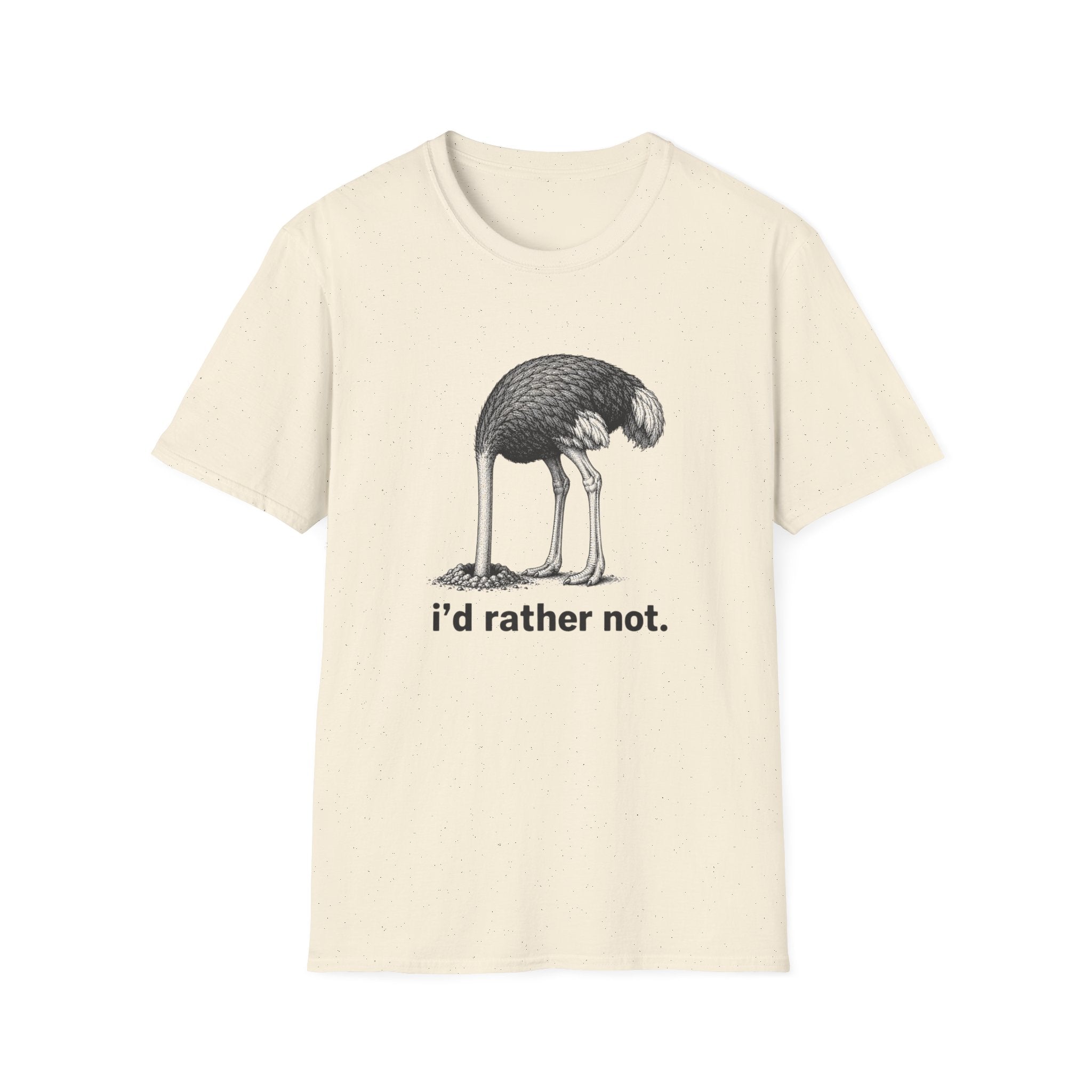 Emu 'I'd Rather Not.' T-Shirt — Funny Ostrich/Emu Graphic Tee