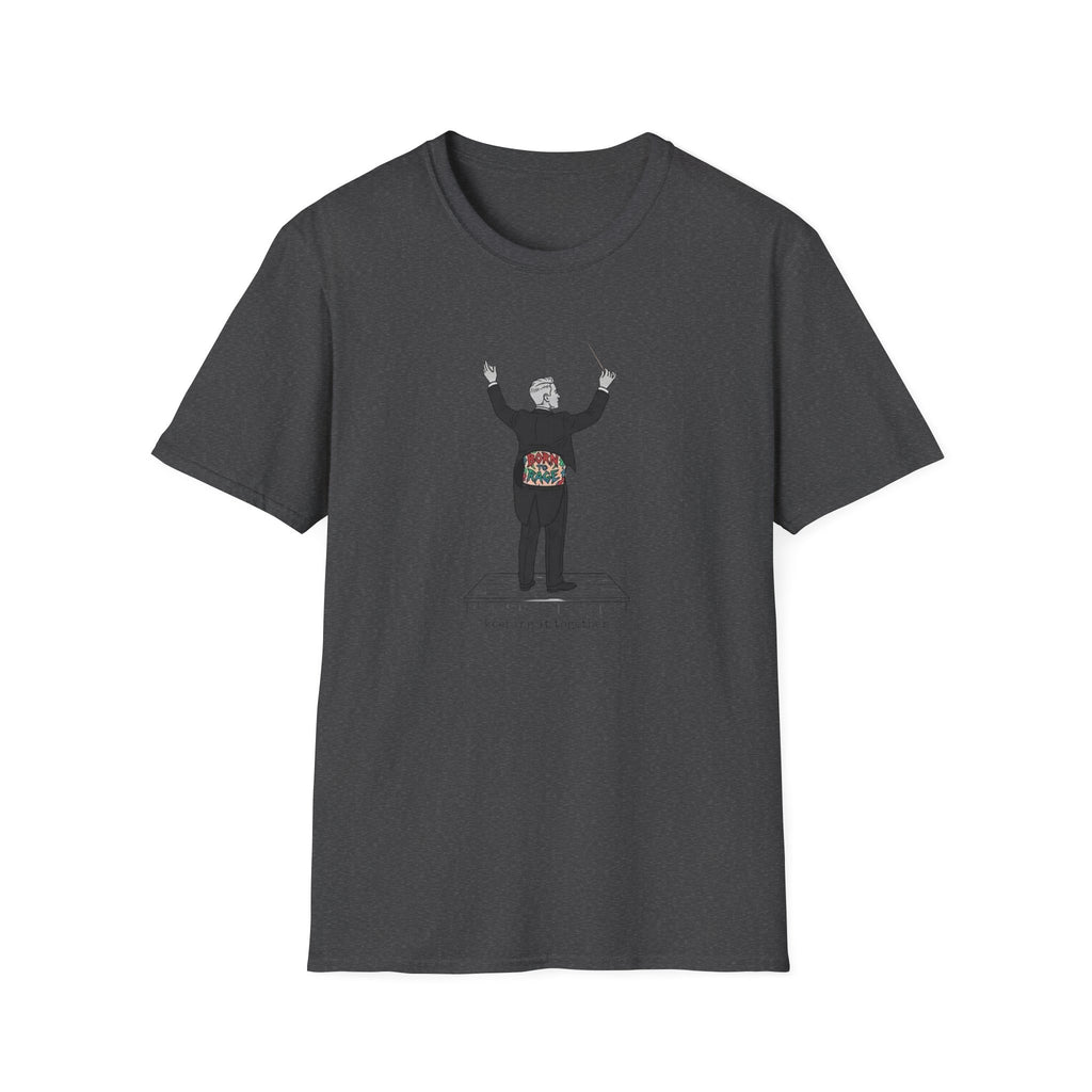Conductor T-Shirt — Maestro with Floral Heartbeat Design