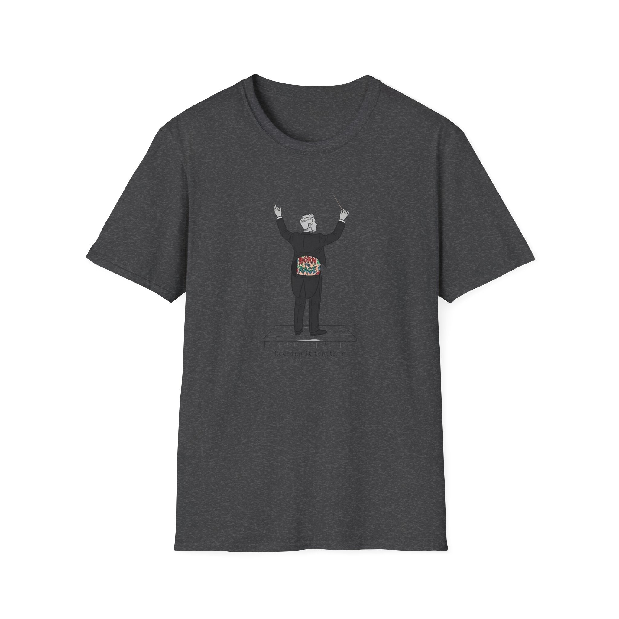 Conductor T-Shirt — Maestro with Floral Heartbeat Design