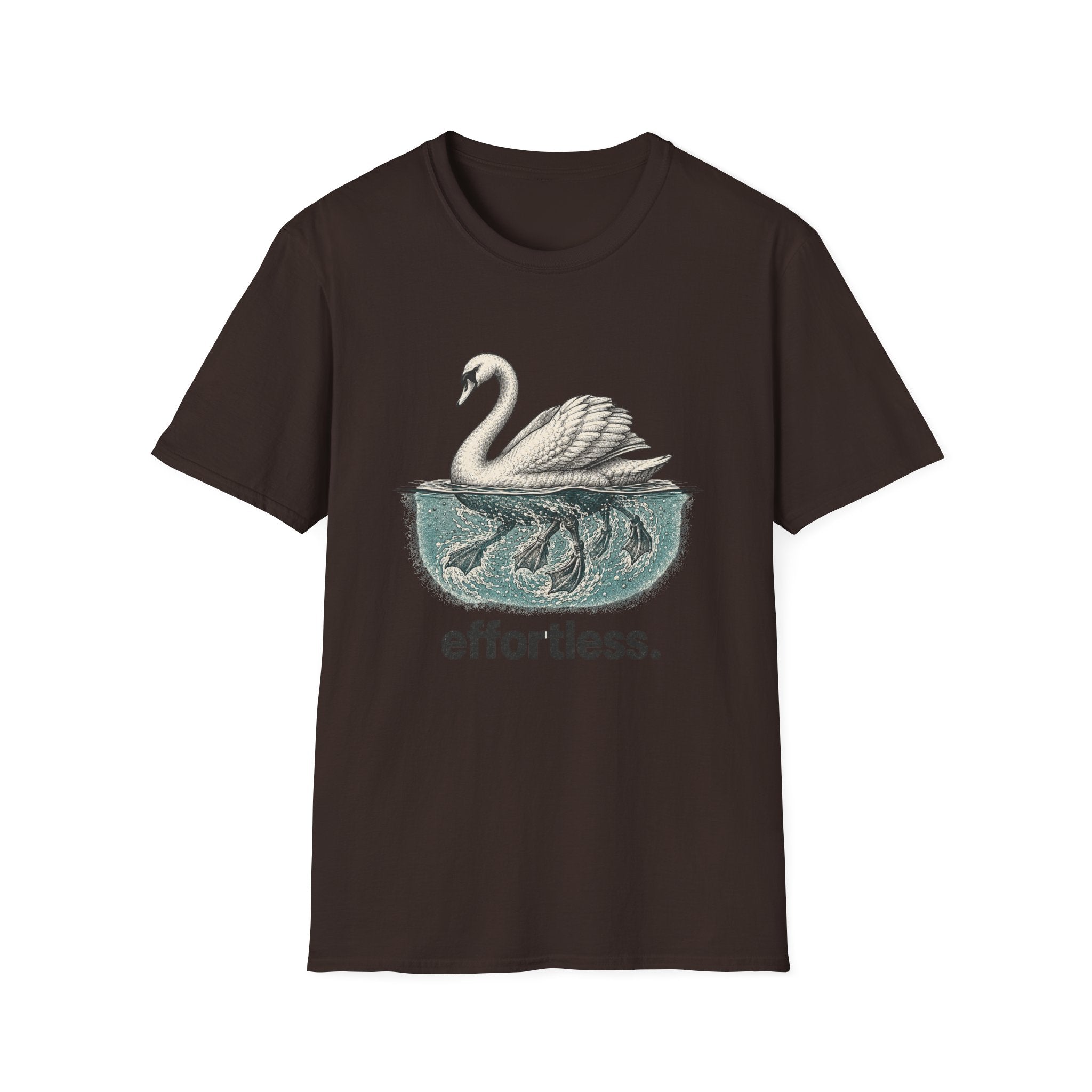 Swan "Effortless" T-Shirt — Serene Swan Graphic Tee