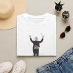 Conductor T-Shirt — Maestro with Floral Heartbeat Design