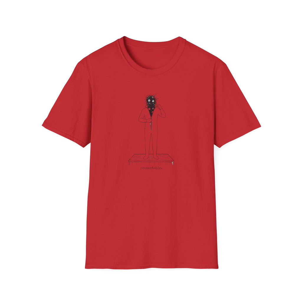 T-Shirt — Minimalist Surreal Figure with Starburst Head Illustration
