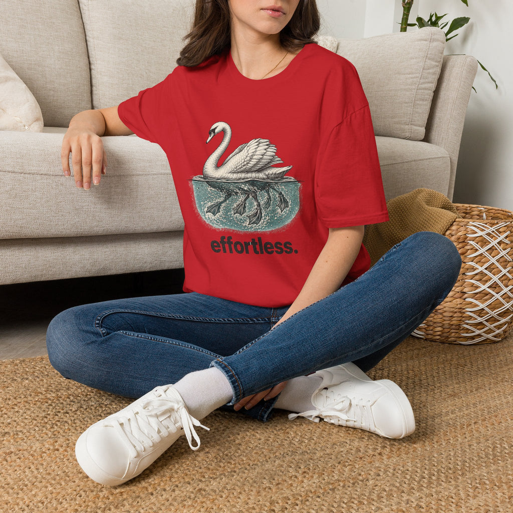 Swan "Effortless" T-Shirt — Serene Swan Graphic Tee