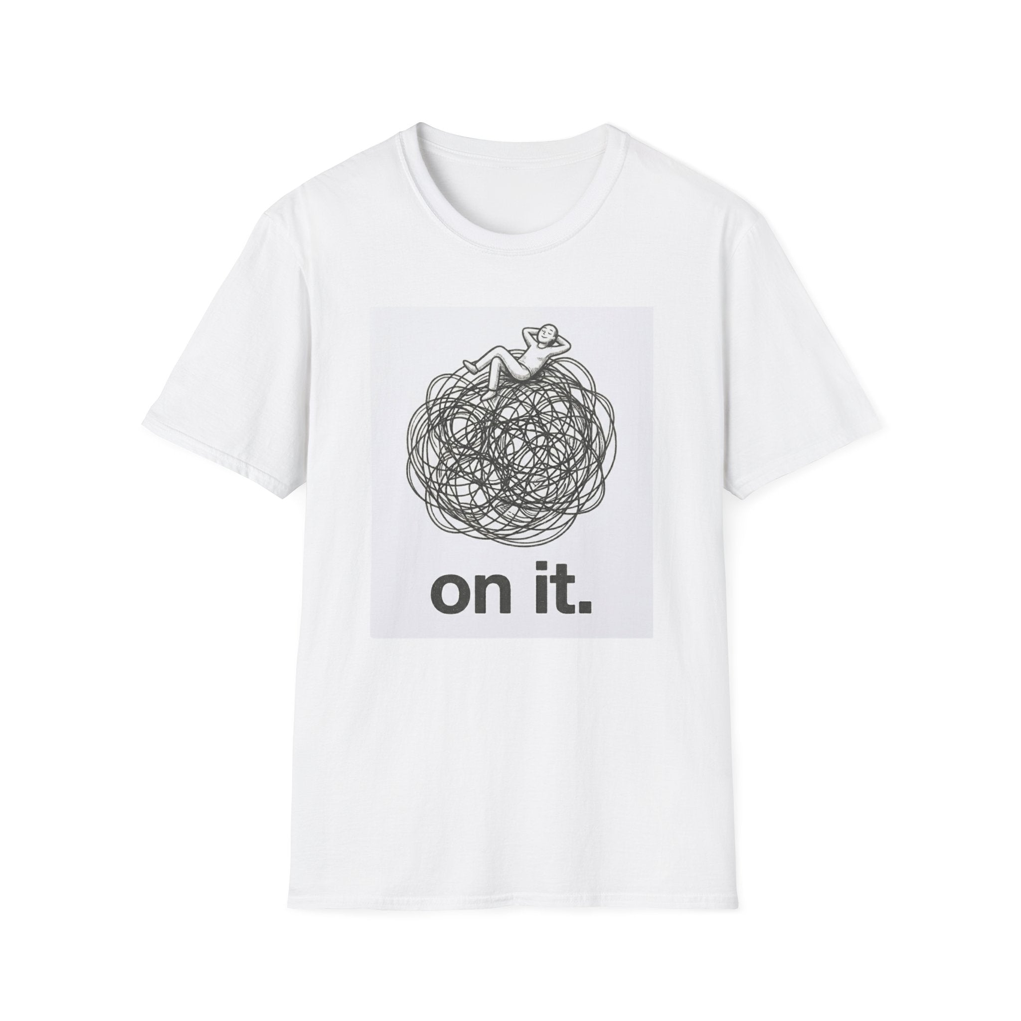 'On It.' Relaxed Scribble Graphic Tee