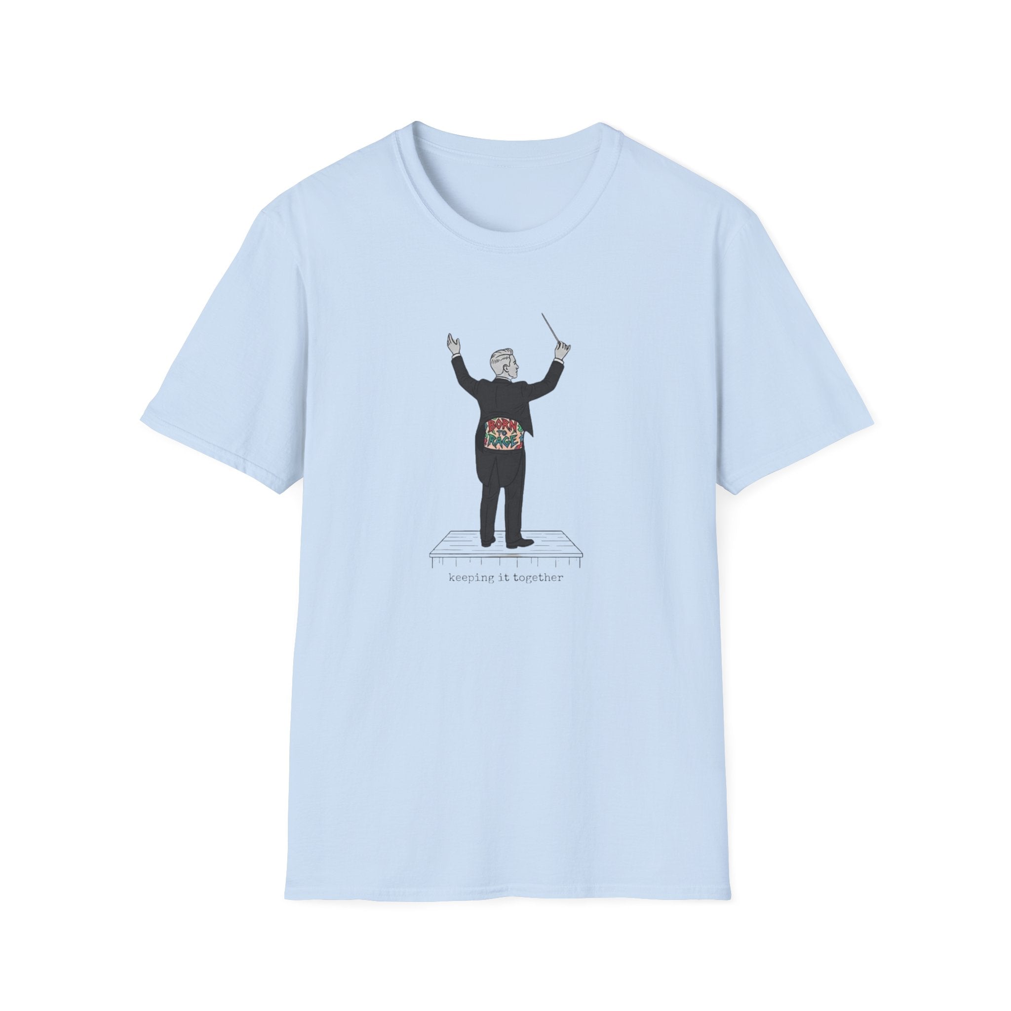Conductor T-Shirt — Maestro with Floral Heartbeat Design