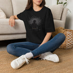 Mindful Reader Illustration Tee (Girl Reading with Butterflies)