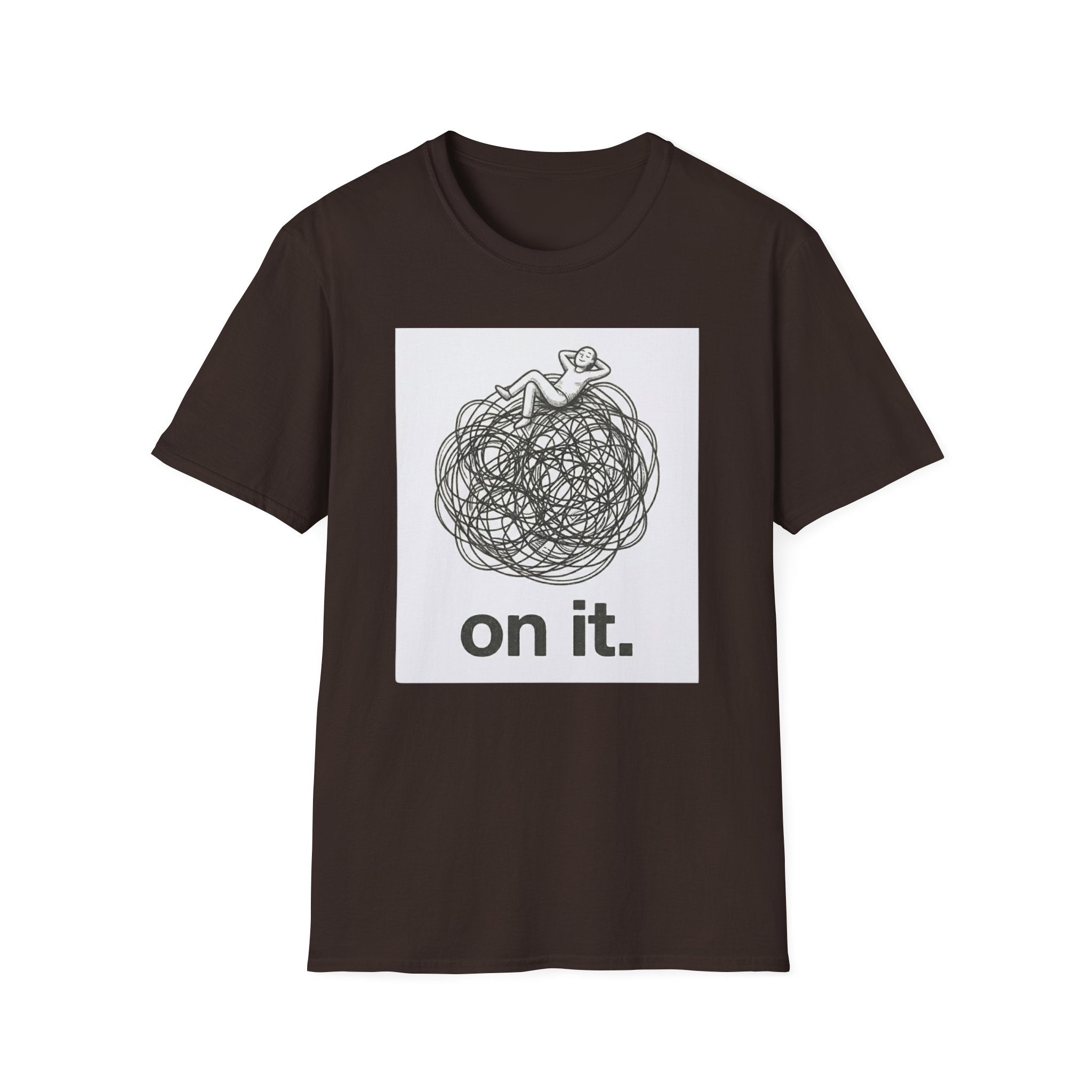 'On It.' Relaxed Scribble Graphic Tee