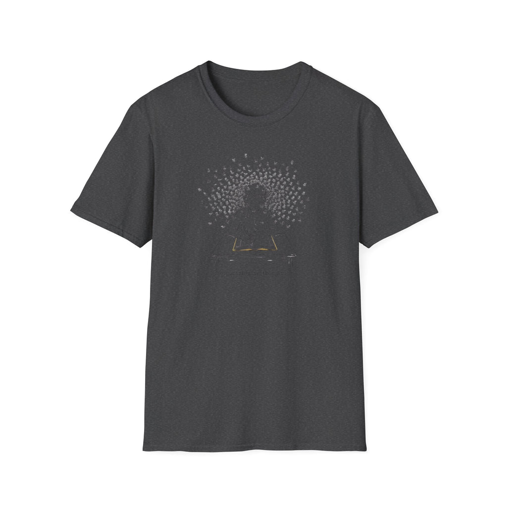 Mindful Reader Illustration Tee (Girl Reading with Butterflies)