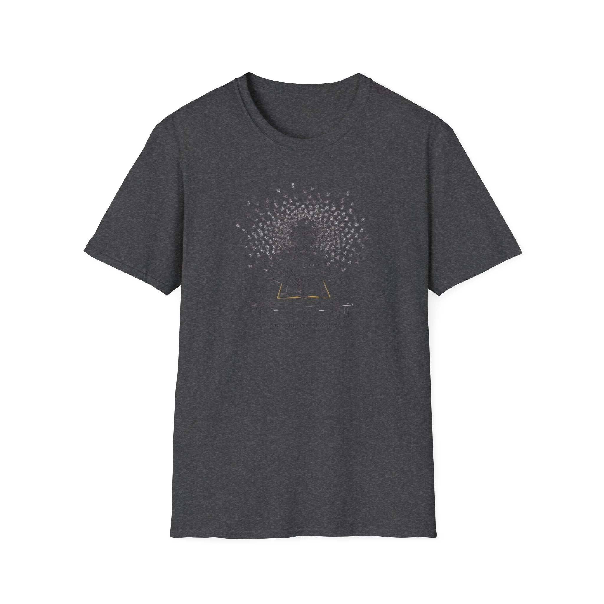 Mindful Reader Illustration Tee (Girl Reading with Butterflies)