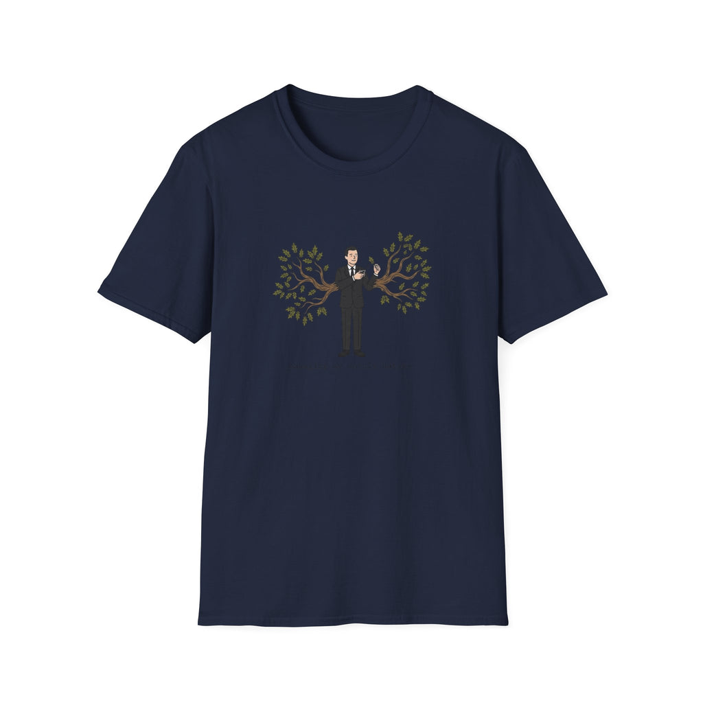 T-Shirt — 'Branching Out' Graphic Tee (Man with Tree Arms)