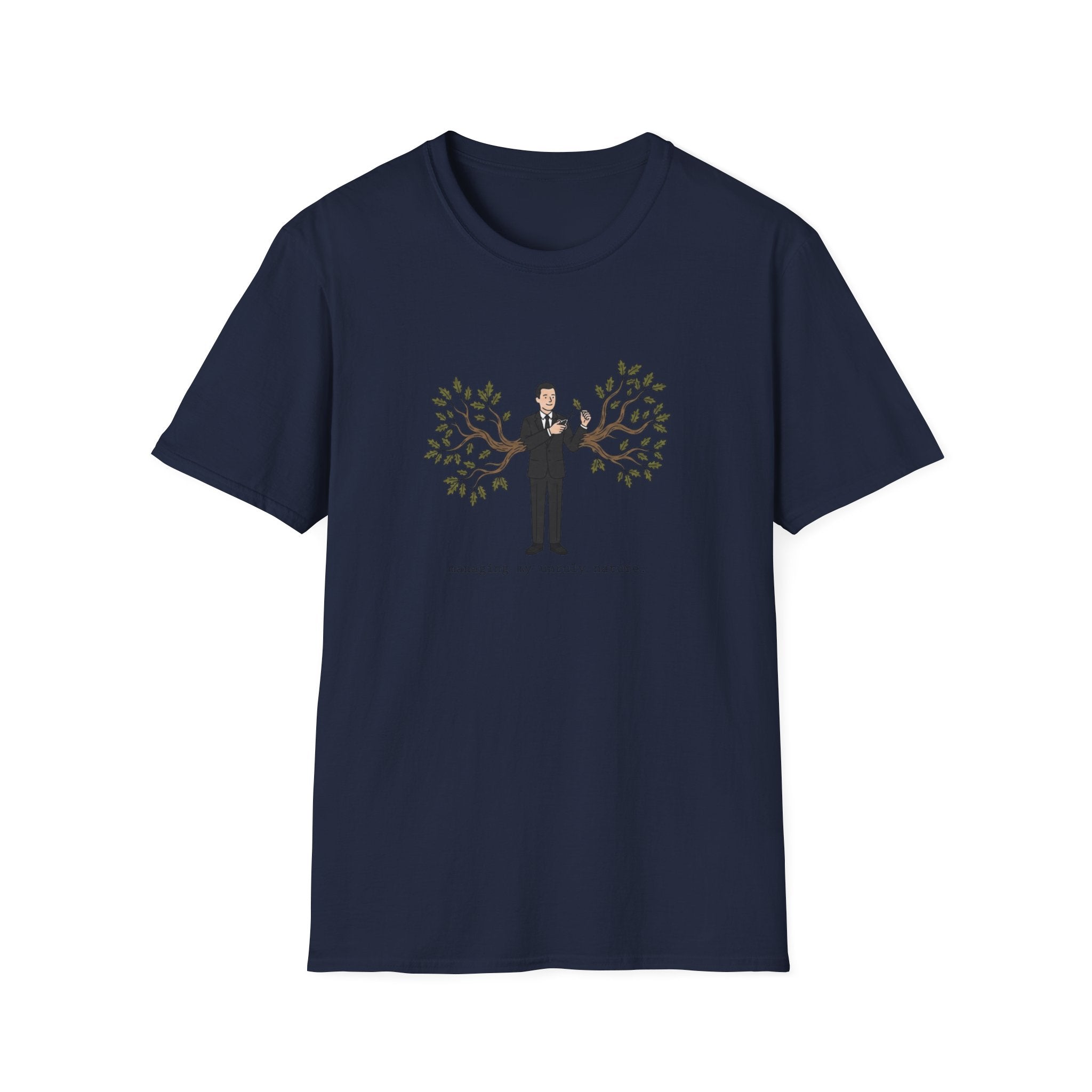 T-Shirt — 'Branching Out' Graphic Tee (Man with Tree Arms)