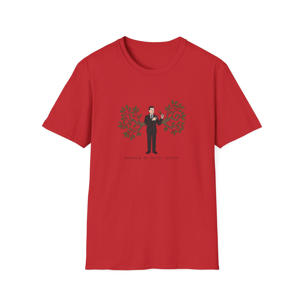 T-Shirt — 'Branching Out' Graphic Tee (Man with Tree Arms)