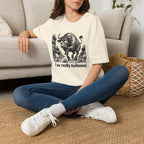 Bull Mushroom Graphic Tee — "I've Really Mellowed." Funny Surreal Illustration T-Shirt