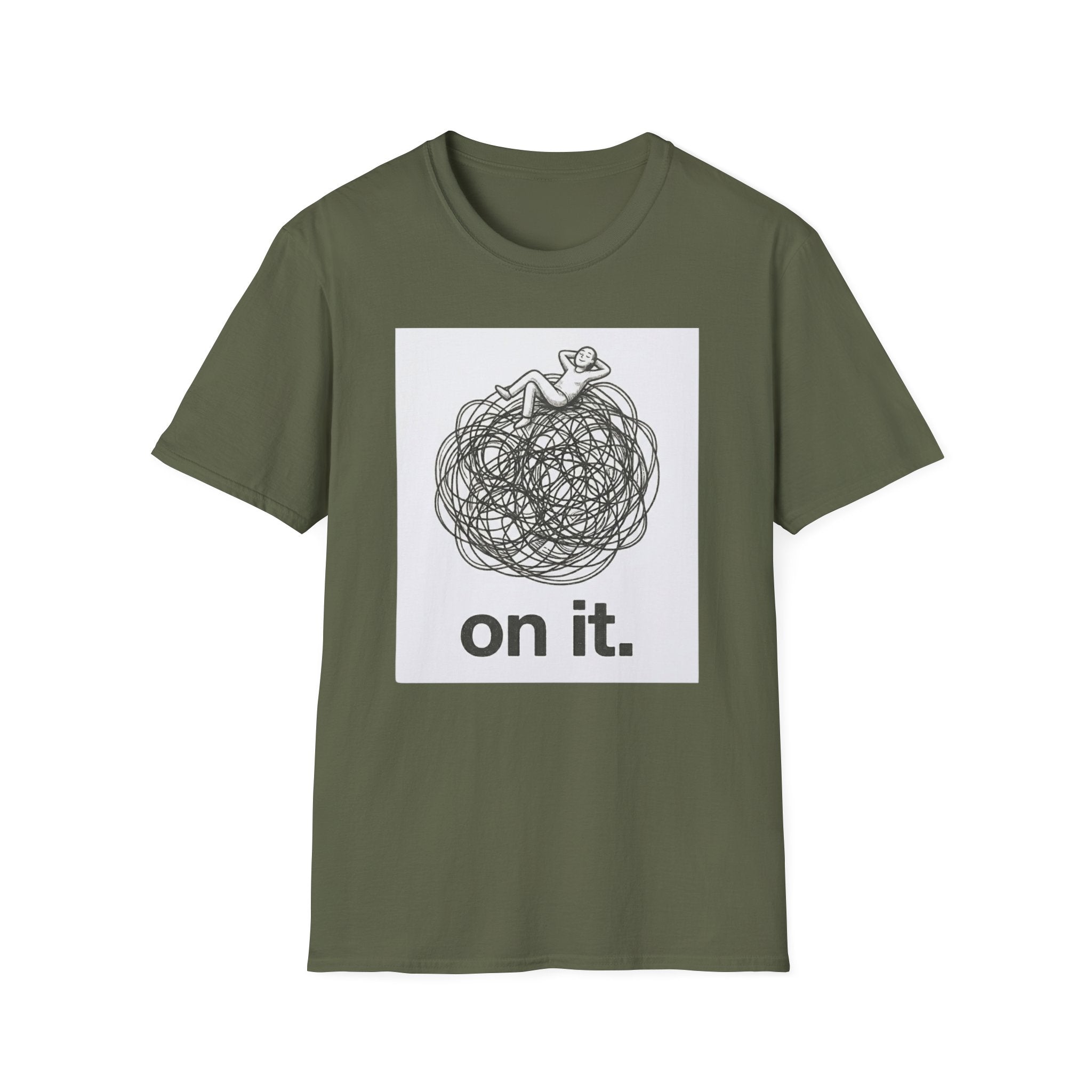 'On It.' Relaxed Scribble Graphic Tee