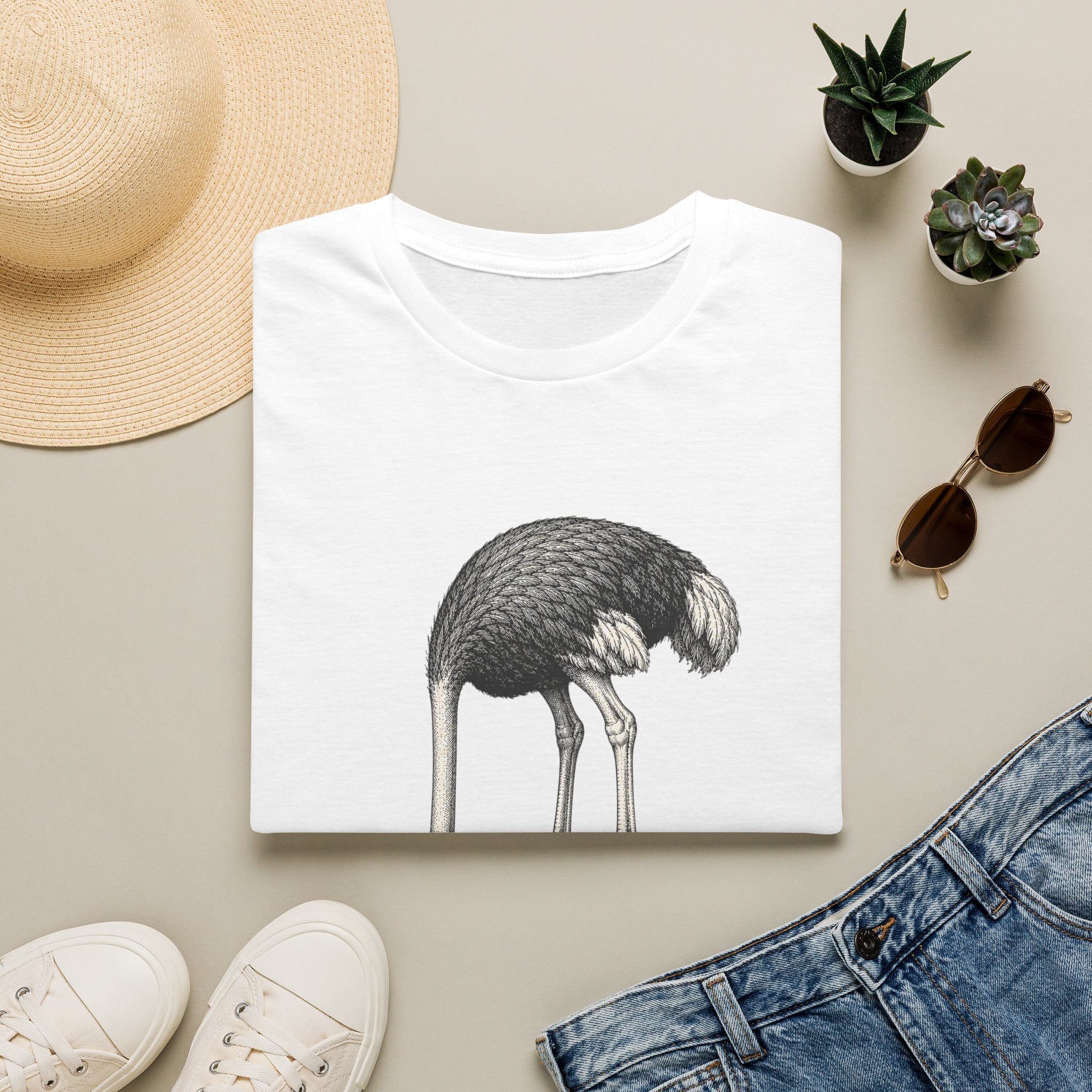Emu 'I'd Rather Not.' T-Shirt — Funny Ostrich/Emu Graphic Tee