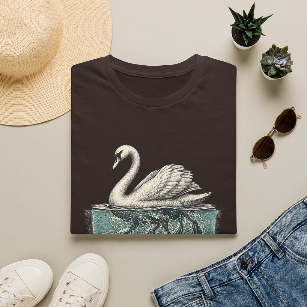 Swan "Effortless" T-Shirt — Serene Swan Graphic Tee