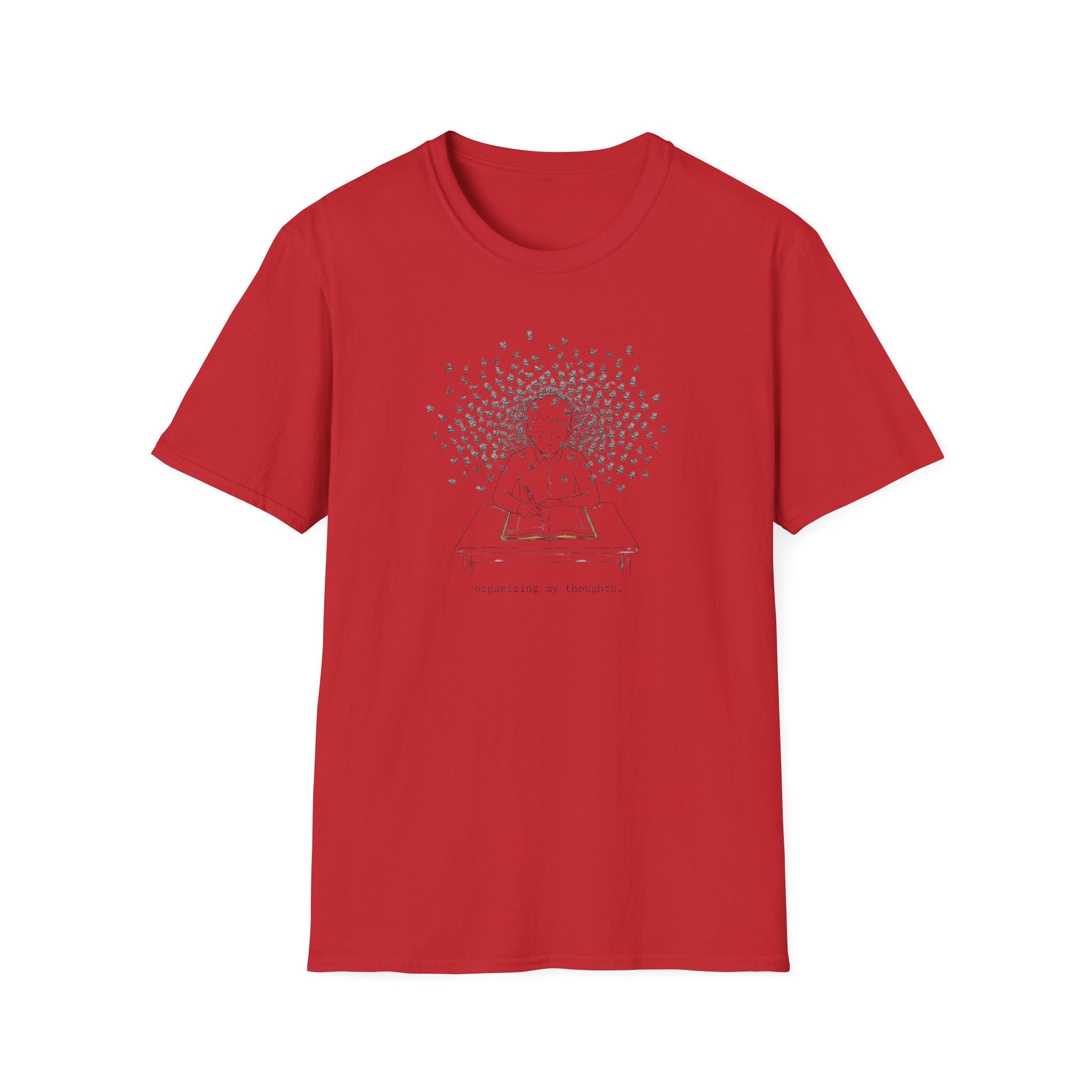 Mindful Reader Illustration Tee (Girl Reading with Butterflies)