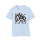 Bull Mushroom Graphic Tee — "I've Really Mellowed." Funny Surreal Illustration T-Shirt