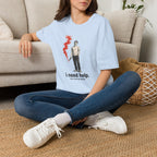T-Shirt — I Need Help Graphic Tee with Red Smoke Illustration