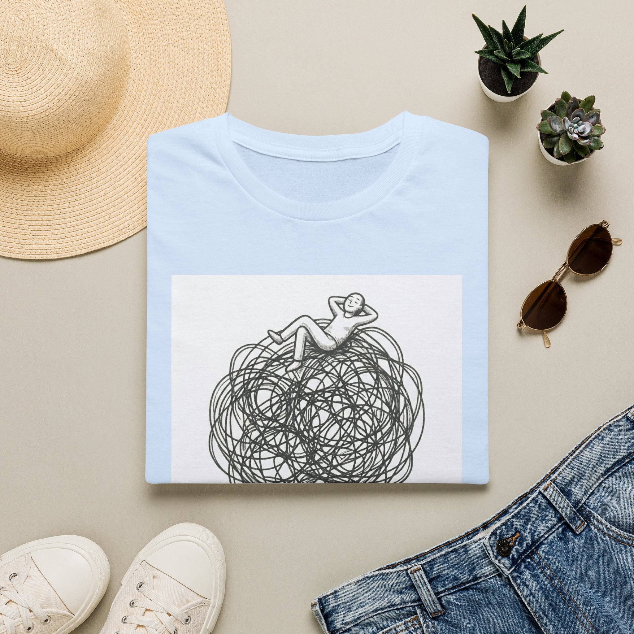 'On It.' Relaxed Scribble Graphic Tee