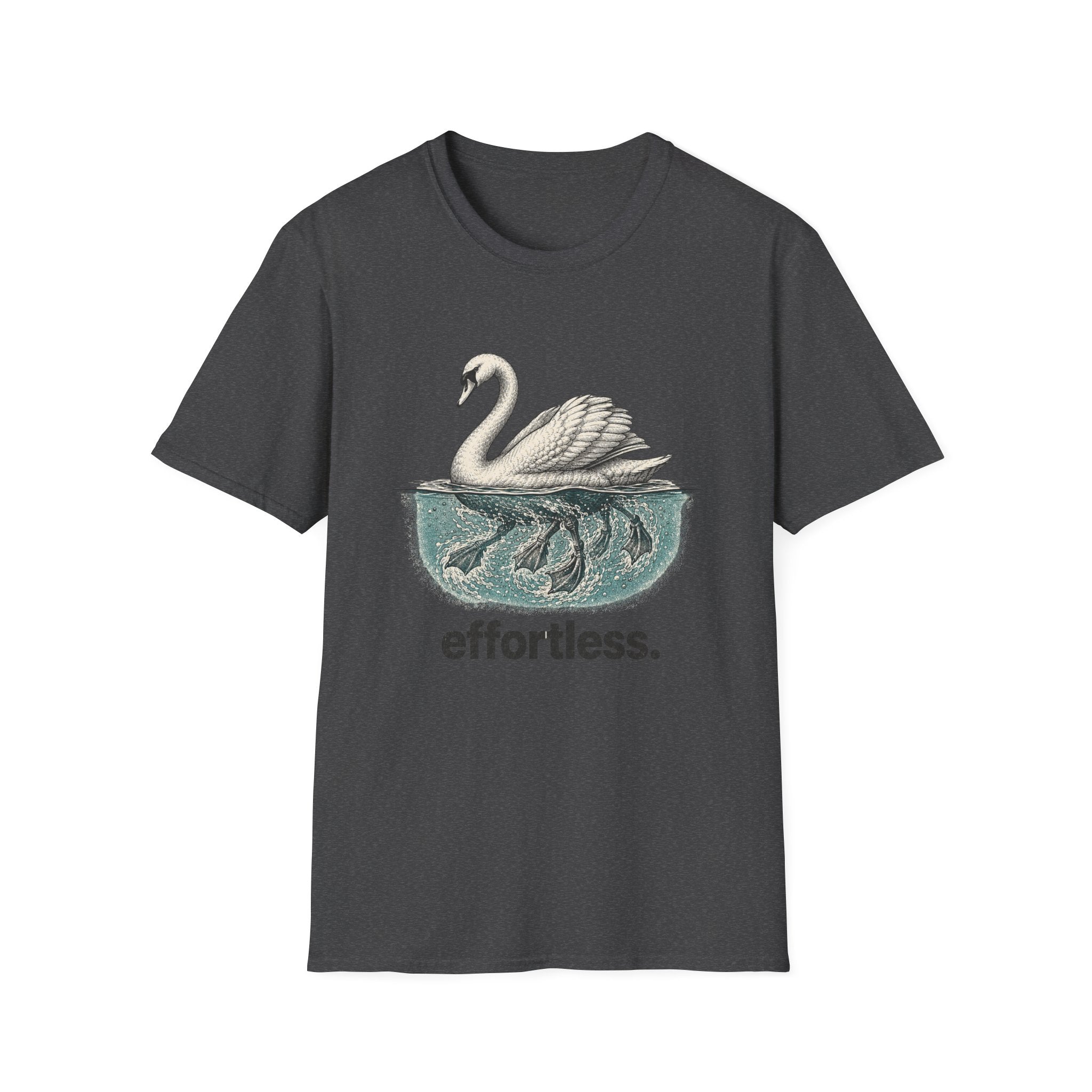 Swan "Effortless" T-Shirt — Serene Swan Graphic Tee