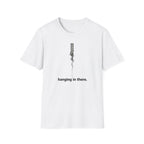 Hanging in There T-Shirt — Minimal Frayed Rope Mental Health Awareness Tee