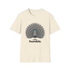 Peacock 'Humble' T-Shirt — Elegant Feather Mandala Graphic Tee