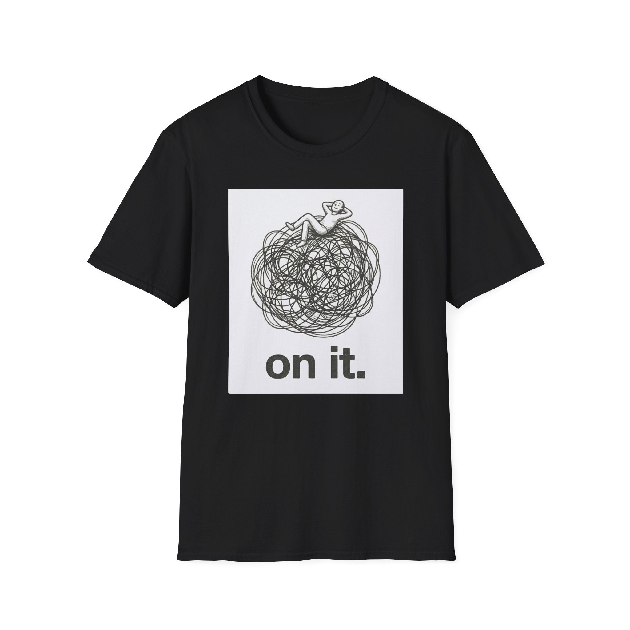 'On It.' Relaxed Scribble Graphic Tee