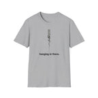 Hanging in There T-Shirt — Minimal Frayed Rope Mental Health Awareness Tee
