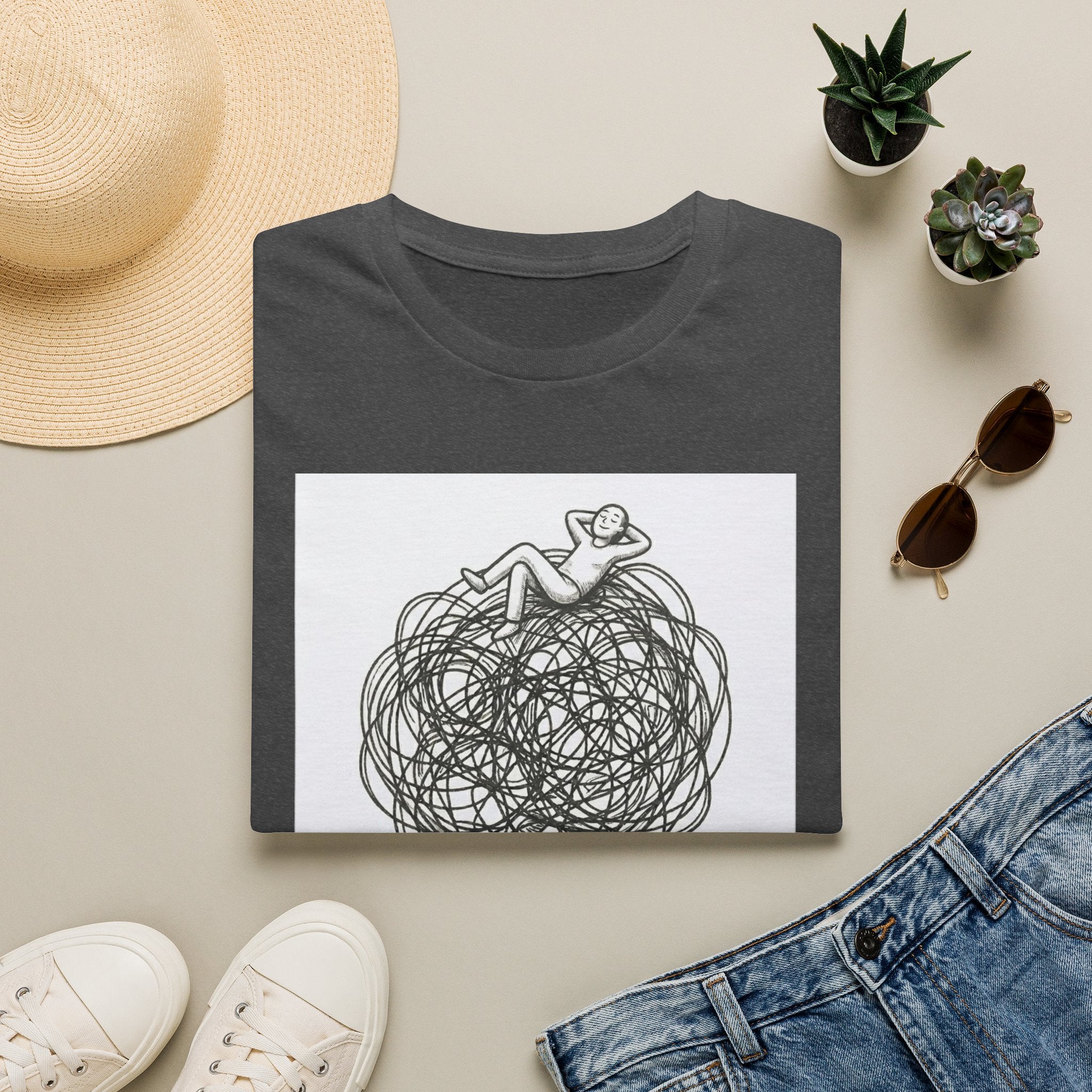 'On It.' Relaxed Scribble Graphic Tee