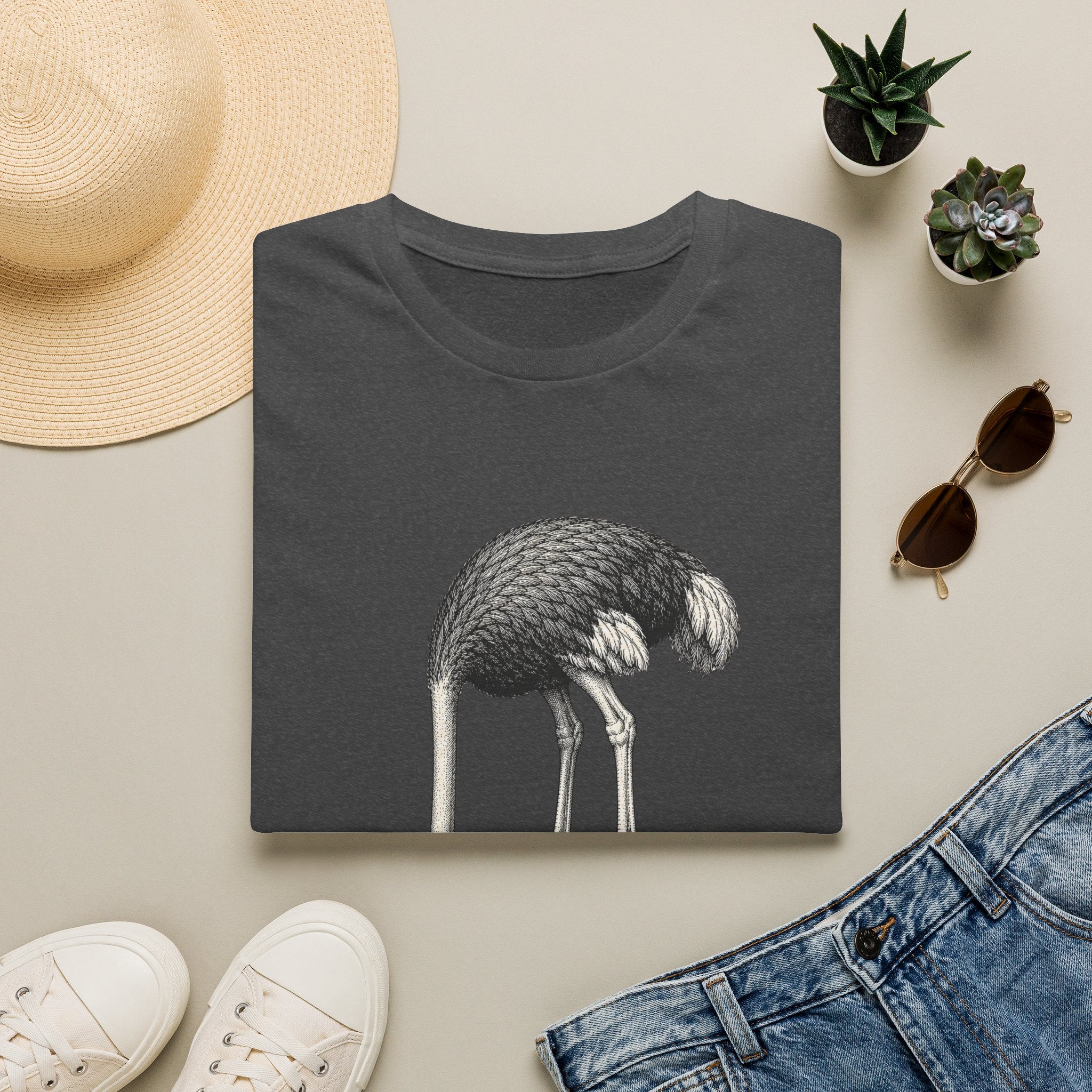 Emu 'I'd Rather Not.' T-Shirt — Funny Ostrich/Emu Graphic Tee