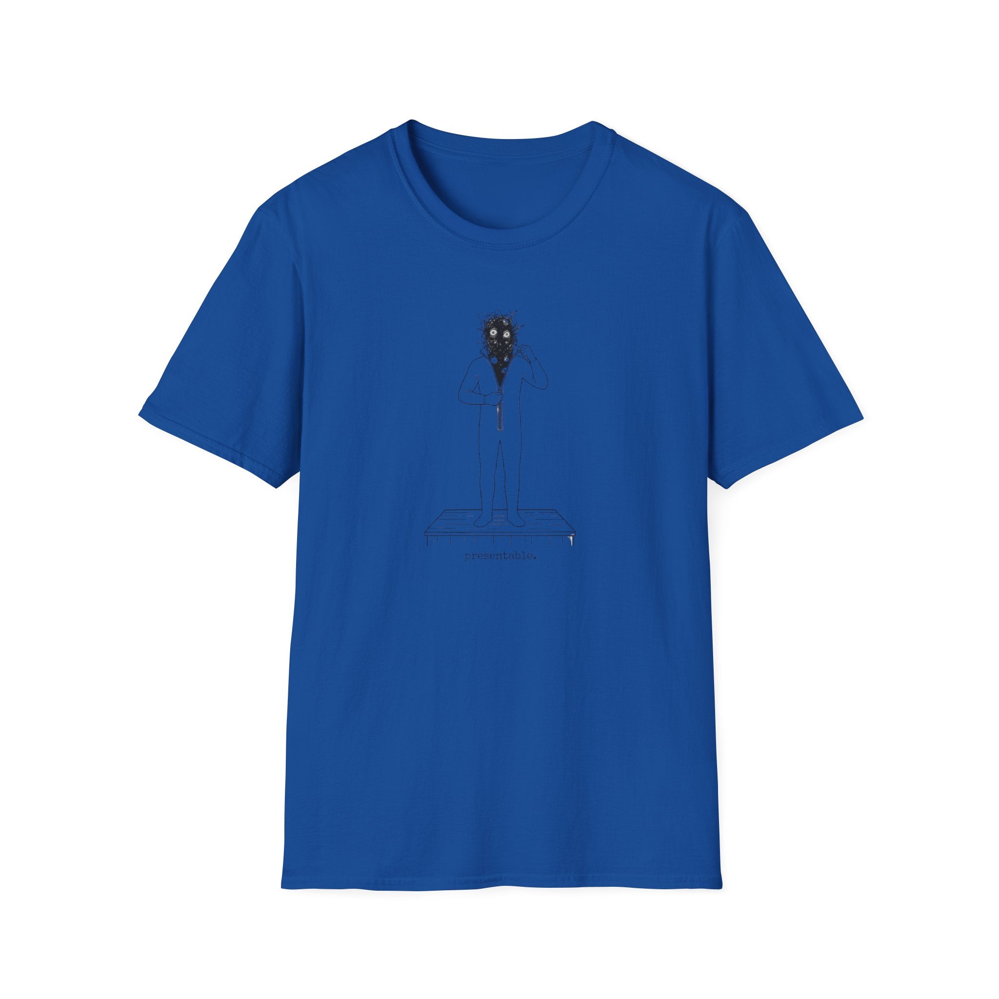 T-Shirt — Minimalist Surreal Figure with Starburst Head Illustration