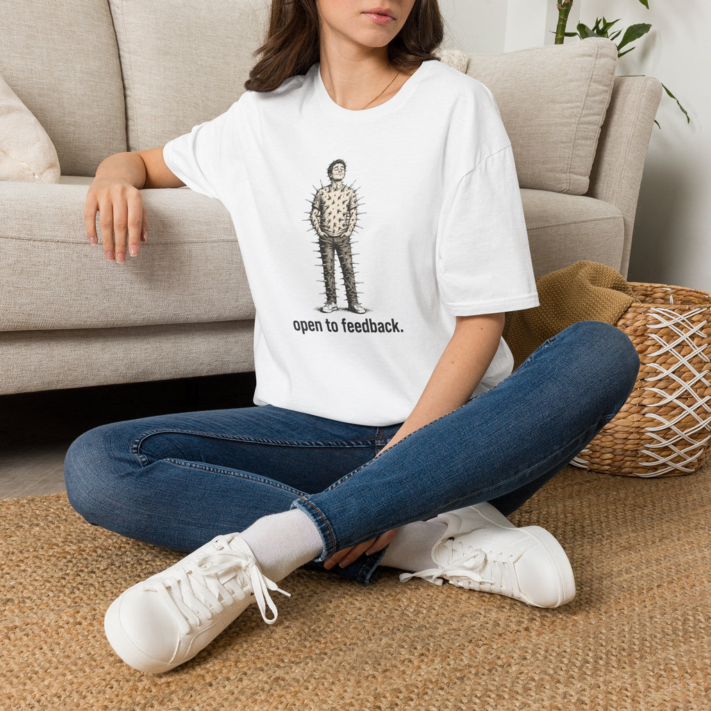 “Open to Feedback” Cactus-Person Graphic Tee