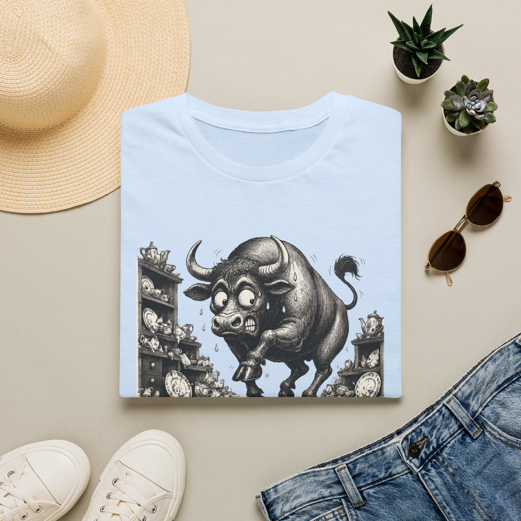 Bull Mushroom Graphic Tee — "I've Really Mellowed." Funny Surreal Illustration T-Shirt