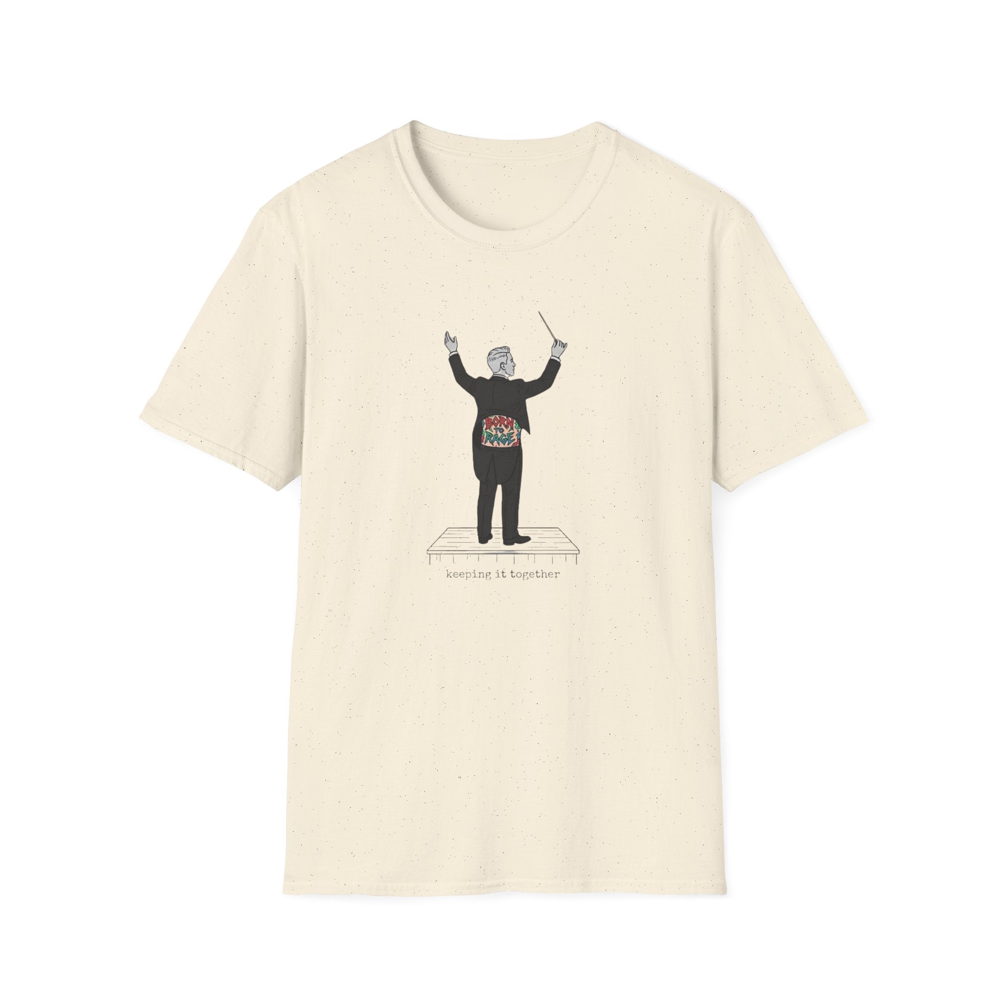 Conductor T-Shirt — Maestro with Floral Heartbeat Design
