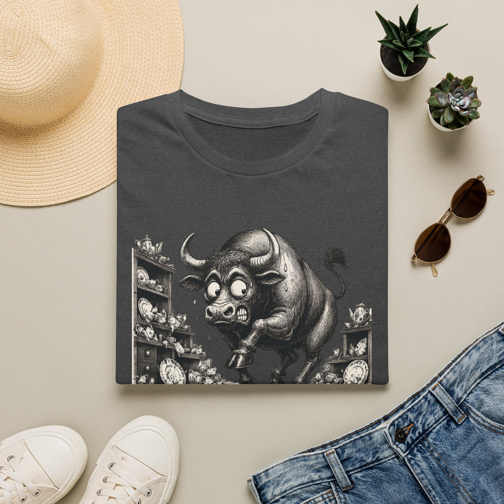Bull Mushroom Graphic Tee — "I've Really Mellowed." Funny Surreal Illustration T-Shirt