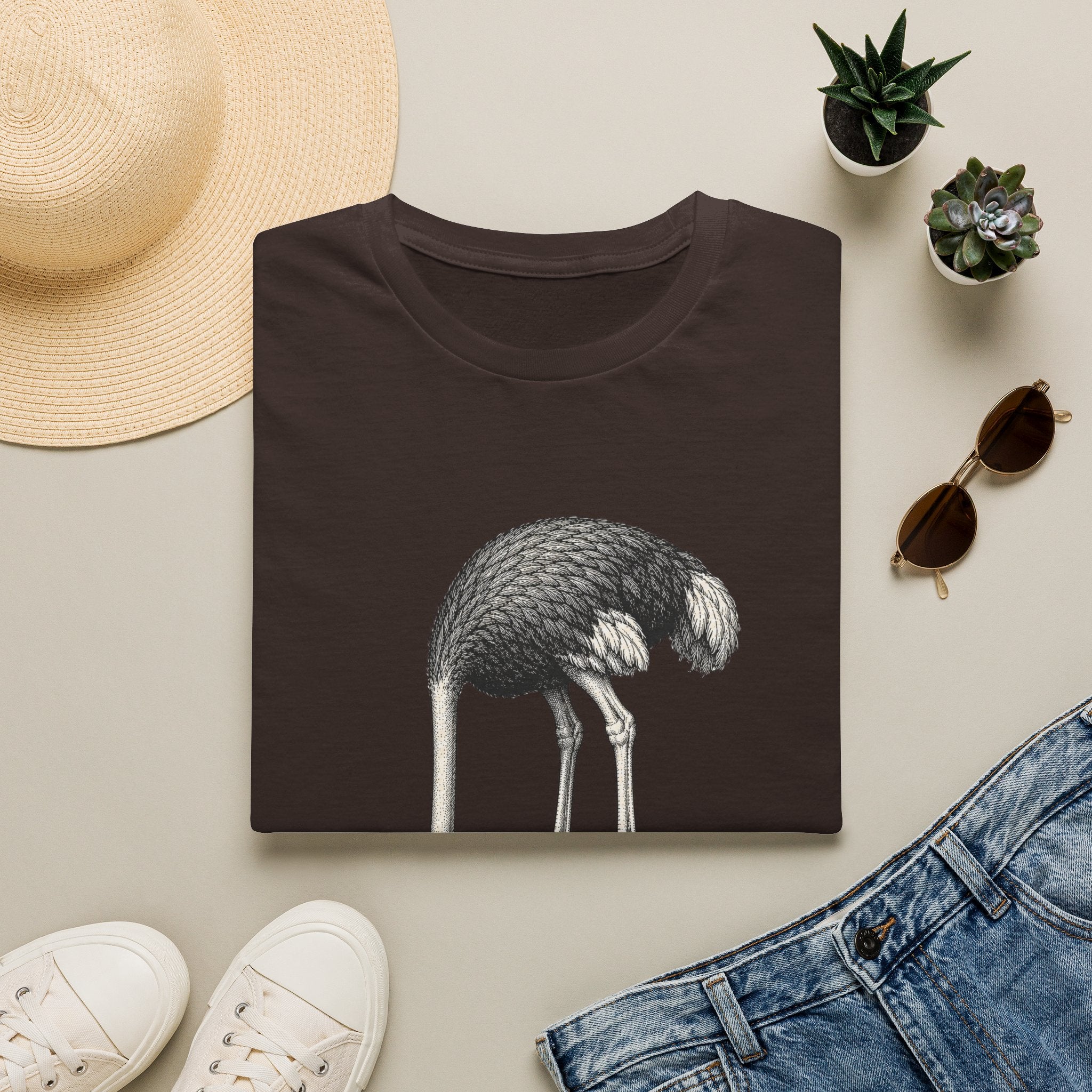 Emu 'I'd Rather Not.' T-Shirt — Funny Ostrich/Emu Graphic Tee