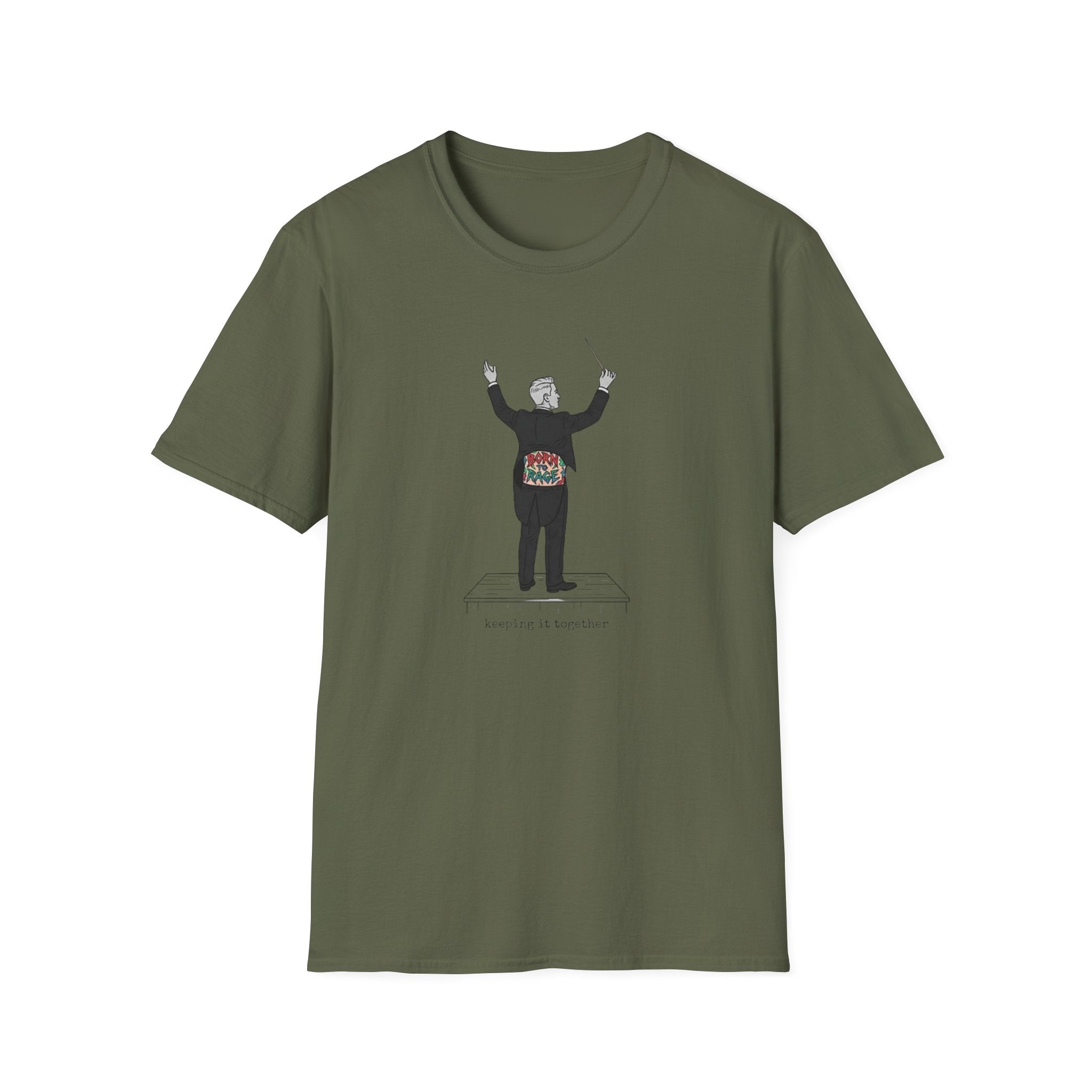 Conductor T-Shirt — Maestro with Floral Heartbeat Design