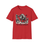 Bull Mushroom Graphic Tee — "I've Really Mellowed." Funny Surreal Illustration T-Shirt