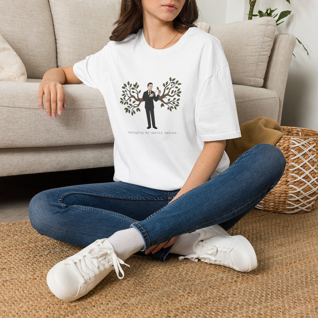 T-Shirt — 'Branching Out' Graphic Tee (Man with Tree Arms)