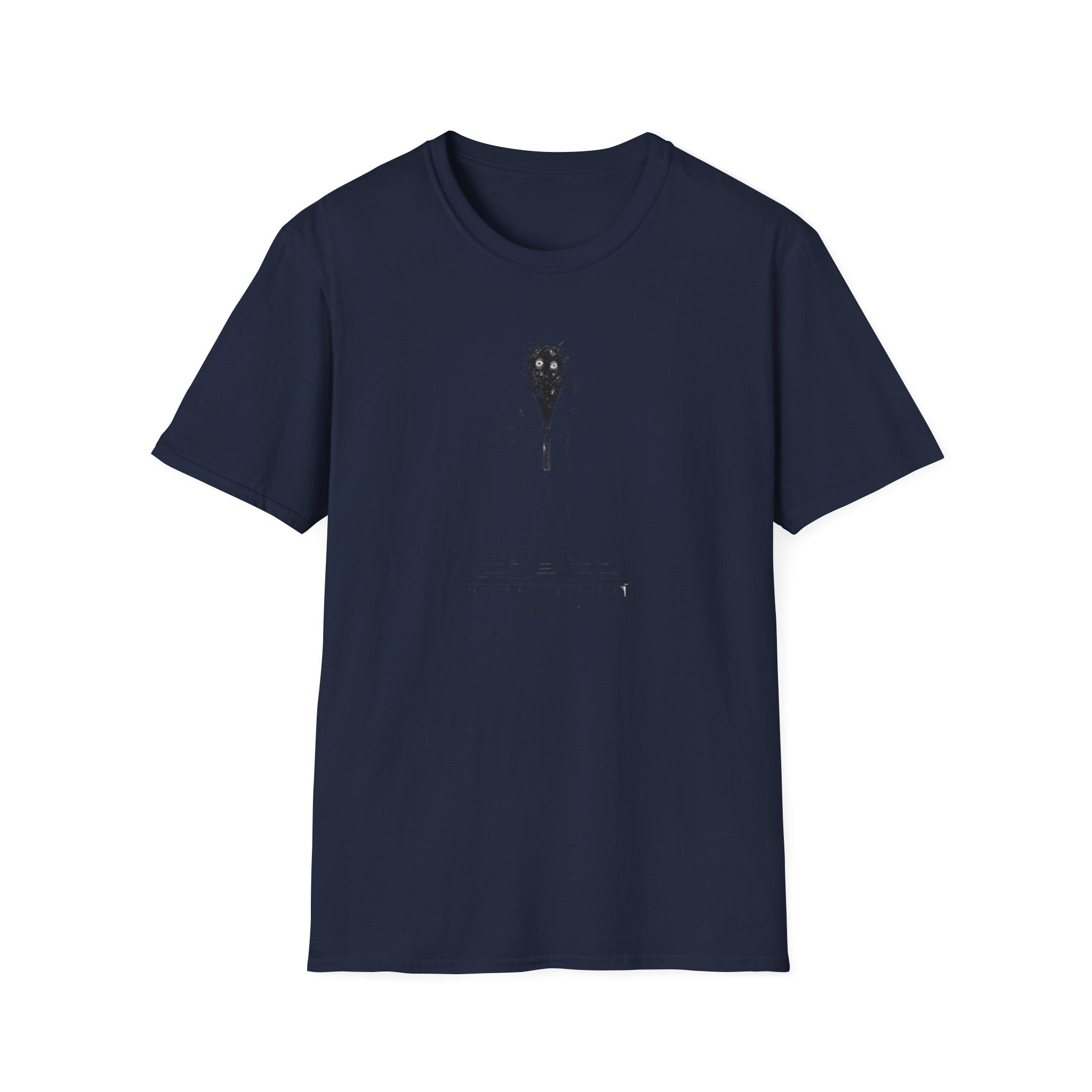 T-Shirt — Minimalist Surreal Figure with Starburst Head Illustration
