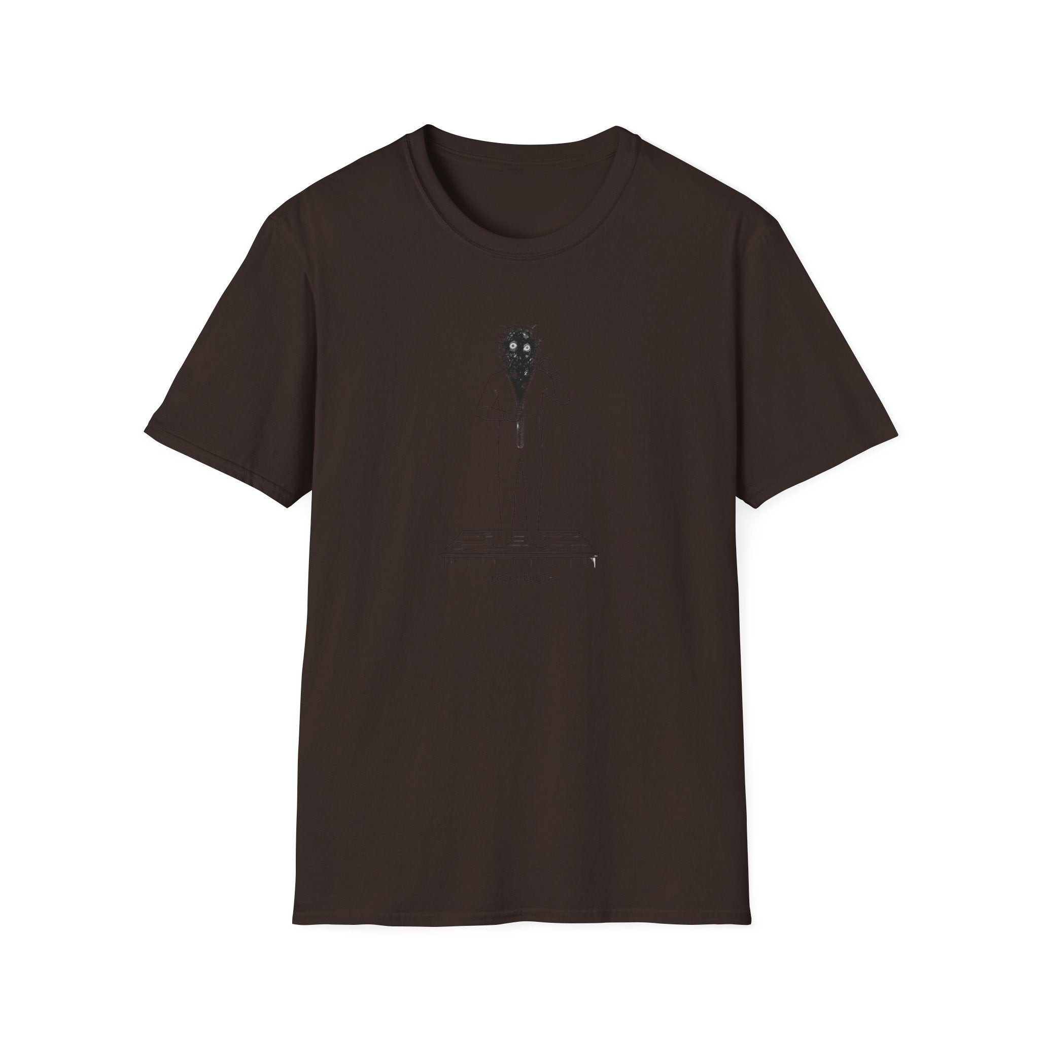 T-Shirt — Minimalist Surreal Figure with Starburst Head Illustration