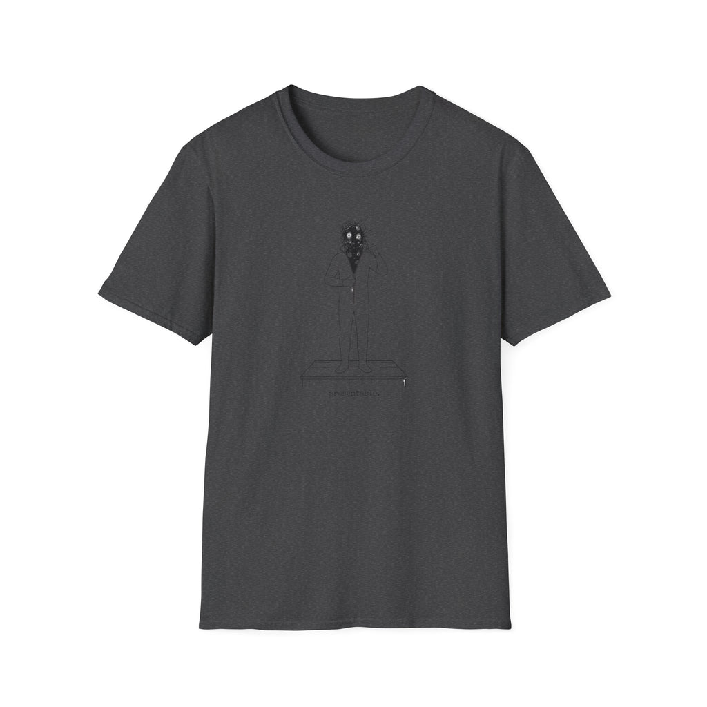 T-Shirt — Minimalist Surreal Figure with Starburst Head Illustration