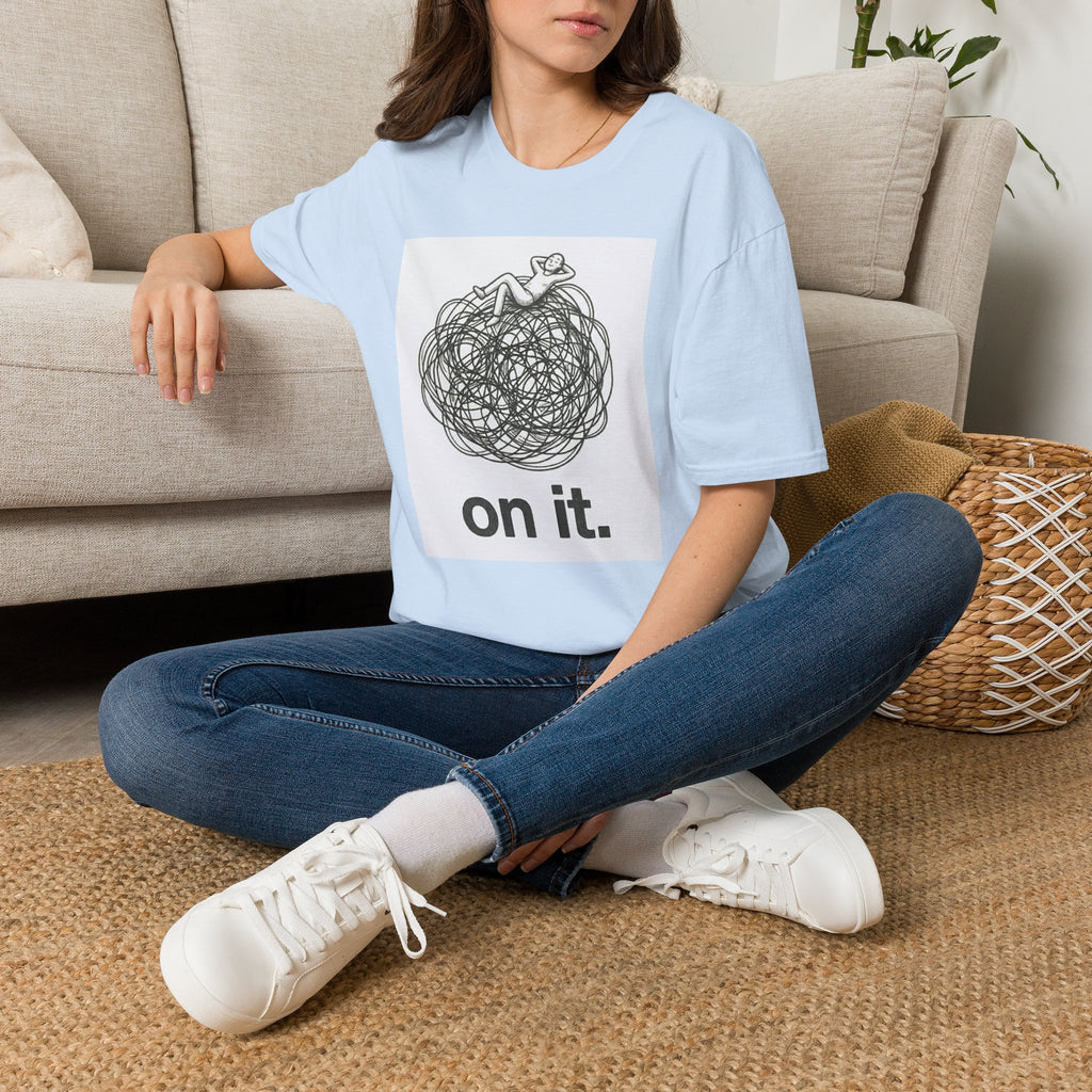 'On It.' Relaxed Scribble Graphic Tee