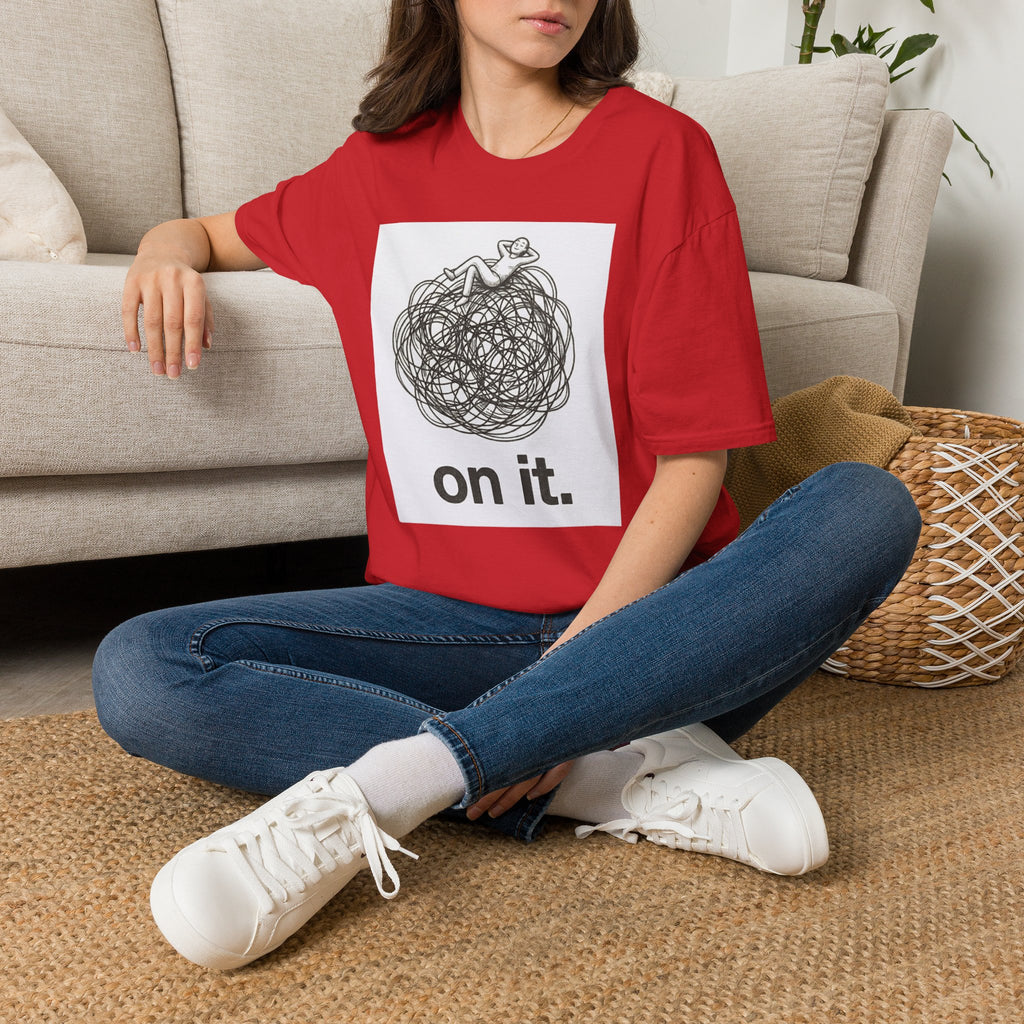 'On It.' Relaxed Scribble Graphic Tee